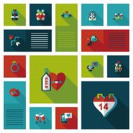 Valentine&lsquo;s Day ui flat design background set eps10 N12