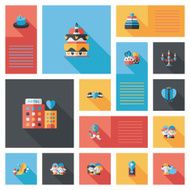 Valentine&lsquo;s Day ui flat design background set eps10 N13