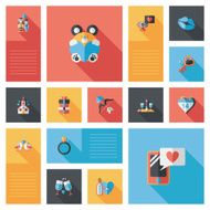 Valentine&lsquo;s Day ui flat design background set eps10 N15