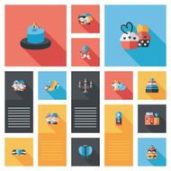 Valentine&lsquo;s Day ui flat design background set eps10 N16
