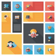 Valentine&lsquo;s Day ui flat design background set eps10 N17