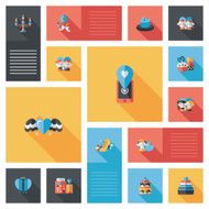 Valentine&lsquo;s Day ui flat design background set eps10 N19