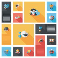 Valentine&lsquo;s Day ui flat design background set eps10 N20