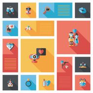 Valentine&lsquo;s Day ui flat design background set eps10 N21