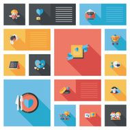 Valentine&lsquo;s Day ui flat design background set eps10 N22