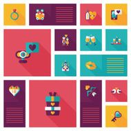 Valentine&lsquo;s Day ui flat design background set eps10 N26