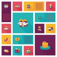 Valentine&lsquo;s Day ui flat design background set eps10 N27