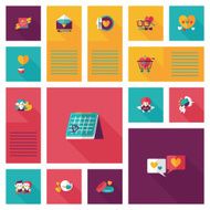 Valentine&lsquo;s Day ui flat design background set eps10 N28