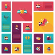 Valentine&lsquo;s Day ui flat design background set eps10 N29