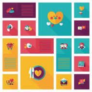 Valentine&lsquo;s Day ui flat design background set eps10 N30