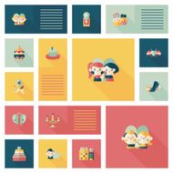 Valentine&lsquo;s Day ui flat design background set eps10 N35