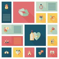 Valentine&lsquo;s Day ui flat design background set eps10 N37