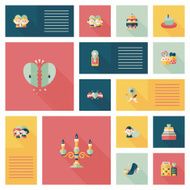 Valentine&lsquo;s Day ui flat design background set eps10 N38