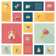 Valentine&lsquo;s Day ui flat design background set eps10 N40