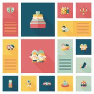 Valentine&lsquo;s Day ui flat design background set eps10 N41