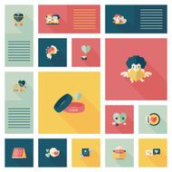 Valentine&lsquo;s Day ui flat design background set eps10 N42