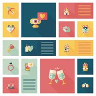 Valentine&lsquo;s Day ui flat design background set eps10 N43
