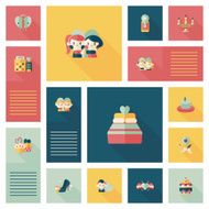 Valentine&lsquo;s Day ui flat design background set eps10 N44