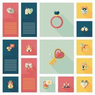 Valentine&lsquo;s Day ui flat design background set eps10 N46