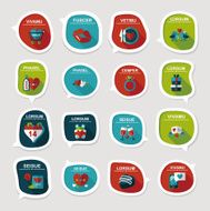 Valentine&#039;ÂÂs Day speech bubble banner flat design background N3