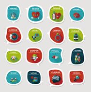 Valentine&#039;ÂÂs Day speech bubble banner flat design background N9