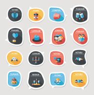Valentine&#039;ÂÂs Day speech bubble banner flat design background N15