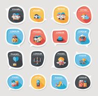 Valentine&#039;ÂÂs Day speech bubble banner flat design background N16