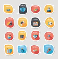 Valentine&#039;ÂÂs Day speech bubble banner flat design background N17