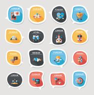 Valentine&#039;ÂÂs Day speech bubble banner flat design background N18