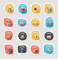 Valentine&#039;ÂÂs Day speech bubble banner flat design background N21