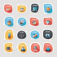 Valentine&#039;ÂÂs Day speech bubble banner flat design background N23
