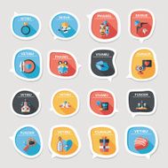 Valentine&#039;ÂÂs Day speech bubble banner flat design background N24