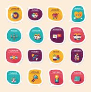 Valentine&#039;ÂÂs Day speech bubble banner flat design background N25