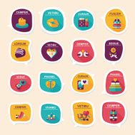 Valentine&#039;ÂÂs Day speech bubble banner flat design background N26