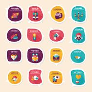 Valentine&#039;ÂÂs Day speech bubble banner flat design background N30
