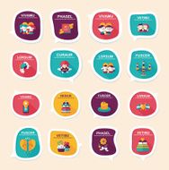 Valentine&#039;ÂÂs Day speech bubble banner flat design background N31