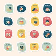 Valentine&#039;ÂÂs Day speech bubble banner flat design background N38
