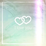 I love you abstract grunge background for web or print