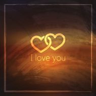 I love you abstract grunge background for web or print N2