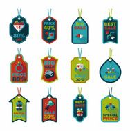 Valentine&#039;s Day tag banner flat design background set eps10 N8