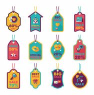 Valentine&#039;s Day tag banner flat design background set eps10 N26