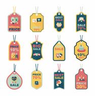 Valentine's Day tag banner flat design background set eps10 N43