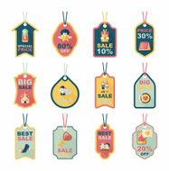Valentine's Day tag banner flat design background set eps10 N44