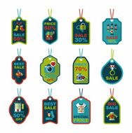 Valentine's Day tag banner flat design background set eps10 N48