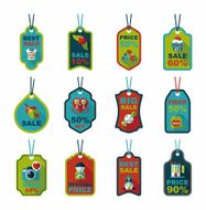 Valentine's Day tag banner flat design background set eps10 N52