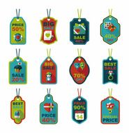 Valentine's Day tag banner flat design background set eps10 N53
