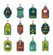 Valentine's Day tag banner flat design background set eps10 N54