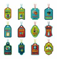 Valentine's Day tag banner flat design background set eps10 N57