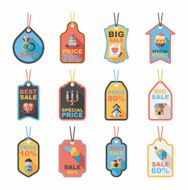 Valentine's Day tag banner flat design background set eps10 N59