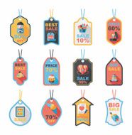 Valentine's Day tag banner flat design background set eps10 N63